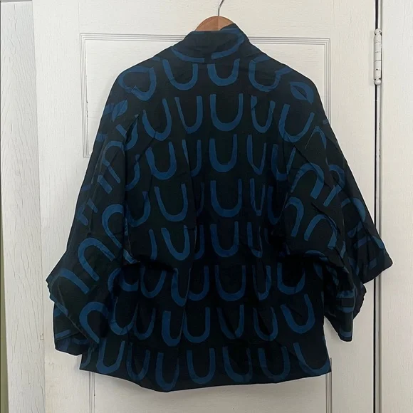 Custom Black and Blue Graphic Cape / Kimono - Picture 6 of 6